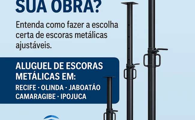 Escora Metálica x Escora de Madeira: Por que a Escora Ajustável é a Melhor Escolha para sua Obra?