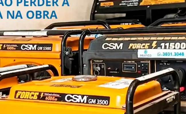 Qual gerador ideal para cada equipamento de obra?